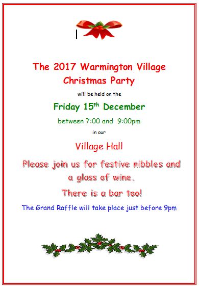 2017 Warmington Village Christmas party